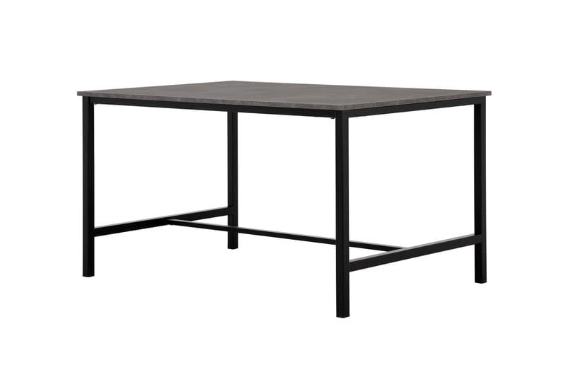 Matgrupp Evo 138 cm med 4 Robledo Stol - Betong|Svart|PU|Krom - Möbler - Bord & matgrupp - Matgrupp