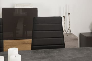 Matgrupp Evo 140 cm med 4 Fred Stol - Svart|Ljusgrå - Möbler - Bord & matgrupp - Matgrupp