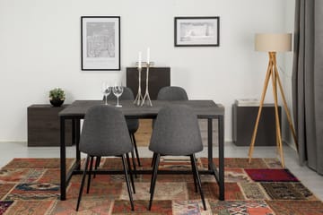 Matgrupp Evo 140 cm med 4 Naira Stol - Betonglook|Svart|Grå - Möbler - Bord & matgrupp - Matgrupp
