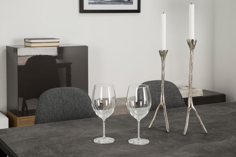 Matgrupp Evo 140 cm med 4 Naira Stol - Betonglook|Svart|Grå - Möbler - Bord & matgrupp - Matgrupp