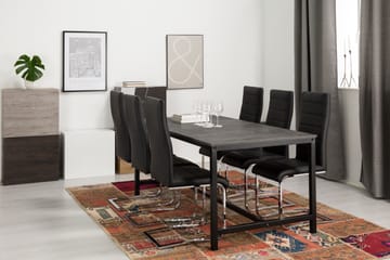 Matgrupp Evo 180 cm med 6 Jack Stol - Svart|Grå - Möbler - Bord & matgrupp - Matgrupp