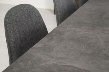 Matgrupp Evo 180 cm med 6 Naira Stol - Ljusgrå|Mörkgrå - Möbler - Bord & matgrupp - Matgrupp