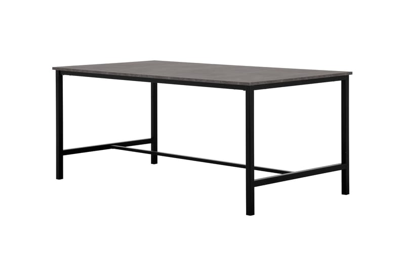 Matgrupp Evo 180 cm med 6 Robledo Stol - Betong|Svart|PU|Krom - Möbler - Bord & matgrupp - Matgrupp
