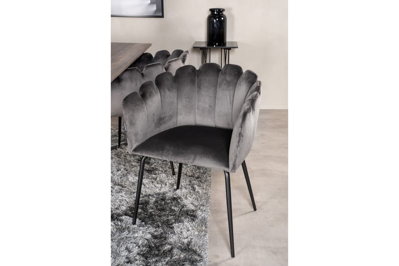 Matgrupp Granville 180 cm med 4 Limhamn Matstolar Grå - Furniture Fashion - Matgrupp