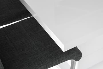 Matgrupp Griffith Förlängningsbar 120 cm med 4 Jack Stol - Vit|Grå|Krom - Möbler - Bord & matgrupp - Matgrupp