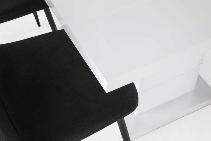Matgrupp Griffith Förlängningsbar 120 cm med 4 Naira Stol - Vit|Svart - Möbler - Bord & matgrupp - Matgrupp