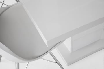 Matgrupp Griffith Förlängningsbar 120 cm med 4 Shell Stol - Vit|Vit PU|Krom - Möbler - Bord & matgrupp - Matgrupp