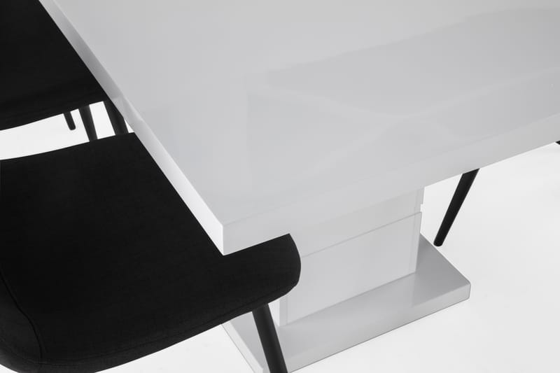 Matgrupp Griffith Förlängningsbar 180 cm med 6 Naira Stol - Vit|Svart - Möbler - Bord & matgrupp - Matgrupp