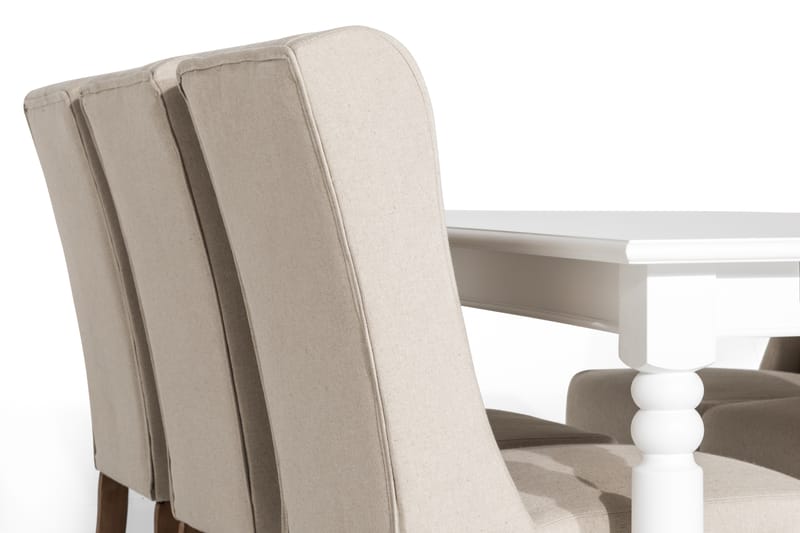 Matgrupp Hampton 190 cm med 6 Isolde Stol - Vintage Alm|Beige - Möbler - Bord & matgrupp - Matgrupp