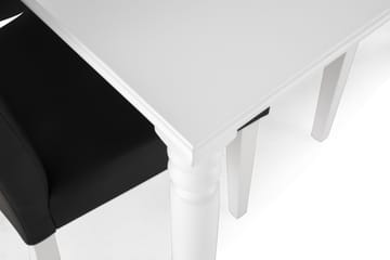 Matgrupp Hampton 190 cm med 6 Leo Stol - Vit|Svart PU - Möbler - Bord & matgrupp - Matgrupp