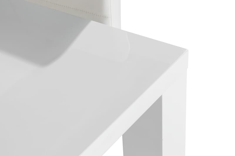 Matgrupp Jack 140x90 cm med 4 Stolar - Vit|Krom - Möbler - Bord & matgrupp - Matgrupp