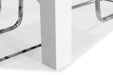 Matgrupp Jack 140x90 cm med 4 Stolar - Vit|Krom - Möbler - Bord & matgrupp - Matgrupp