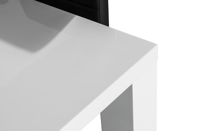 Matgrupp Jack 140x90 cm med 4 Stolar - Vit|Svart|Krom - Möbler - Bord & matgrupp - Matgrupp