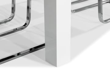Matgrupp Jack 140x90 cm med 4 Stolar - Vit|Svart|Krom - Möbler - Bord & matgrupp - Matgrupp