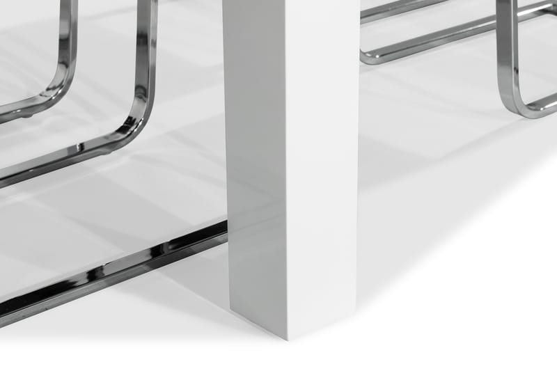 Matgrupp Jack 140x90 cm med 4 Stolar - Vit|Svart|Krom - Möbler - Bord & matgrupp - Matgrupp