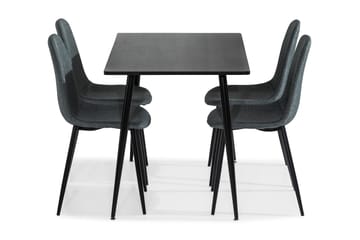 Matgrupp Jaunita 120 cm med 4 Naira Stol - Brun|Grå|Svart - Möbler - Bord & matgrupp - Matgrupp