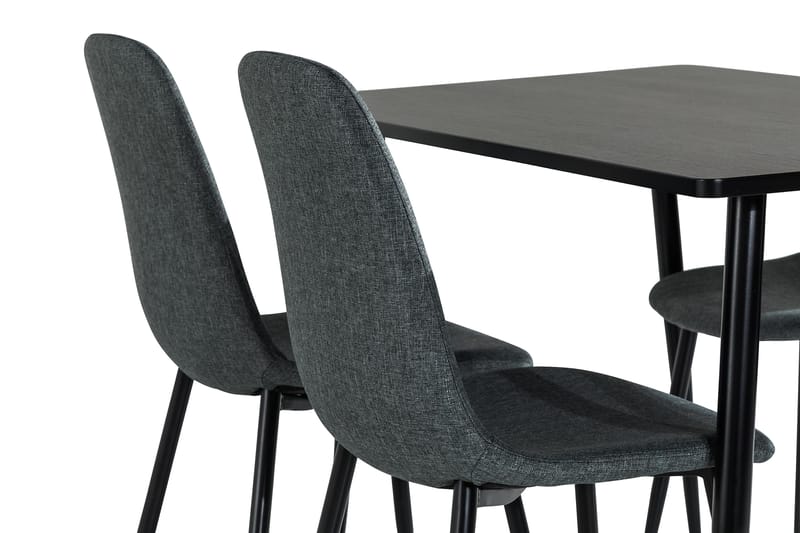 Matgrupp Jaunita 120 cm med 4 Naira Stol - Brun|Grå|Svart - Möbler - Bord & matgrupp - Matgrupp