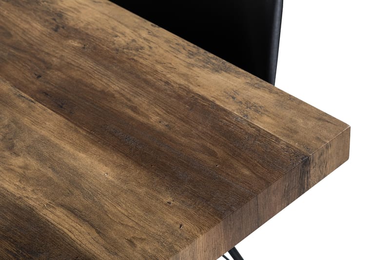 Matgrupp Jaunita Förlängningsbar 140 cm med 4 Scale Stol - Brun|Svart - Möbler - Bord & matgrupp - Matgrupp