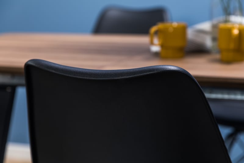 Matgrupp Jaunita Förlängningsbar 140 cm med 6 Scale Stol - Brun|Svart - Möbler - Bord & matgrupp - Matgrupp