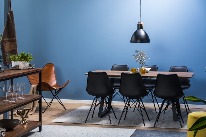 Matgrupp Jaunita Förlängningsbar 140 cm med 6 Scale Stol - Brun|Svart - Möbler - Bord & matgrupp - Matgrupp
