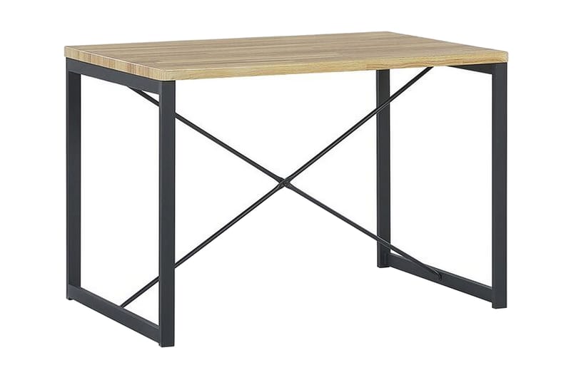 Matgrupp Kersal 110 cm Inkl 2 stolar + Bänk - Ljusbrun/Svart - Möbler - Bord & matgrupp - Matgrupp
