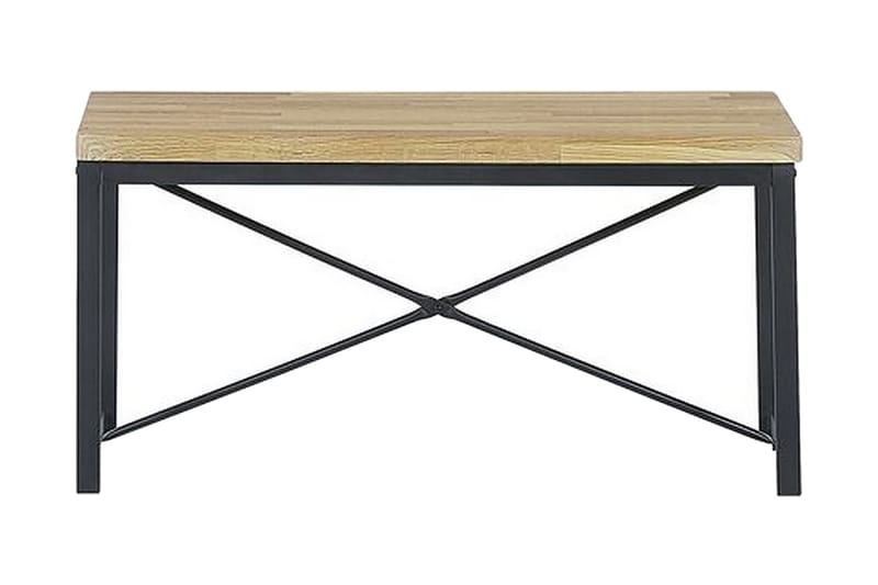 Matgrupp Kersal 110 cm Inkl 2 stolar + Bänk - Ljusbrun/Svart - Möbler - Bord & matgrupp - Matgrupp