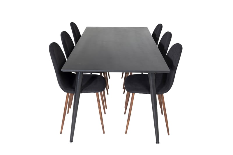 Matgrupp Larrinzar 180 cm inkl 6 Yegua Stolar - Svart/Brun - Möbler - Bord & matgrupp - Matgrupp