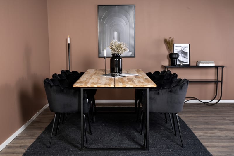 Matgrupp Laura med 6 Limhamn Matstolar Svart - Furniture Fashion - Möbler - Bord & matgrupp - Matgrupp