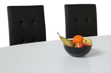 Matgrupp Lennox Vit med 6 Leo Stolar Svart - Vit|Svart - Möbler - Bord & matgrupp - Matgrupp