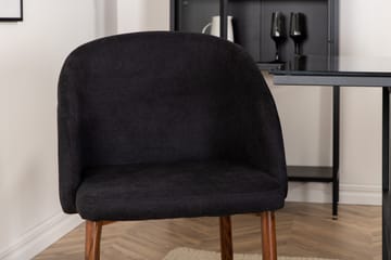 Matgrupp Leria 200 cm inkl 6 Kullersbro Stolar - Glas/Svart/Brun - Möbler - Bord & matgrupp - Matgrupp