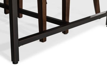 Matgrupp Limerick 140 cm med 4 Tuva Fåtölj - Rustik Alm|Svart|Brun PU - Möbler - Bord & matgrupp - Matgrupp