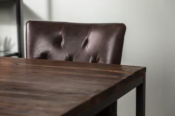 Matgrupp Limerick 140 cm med 4 Tuva Fåtölj - Rustik Alm|Svart|Brun PU - Möbler - Bord & matgrupp - Matgrupp