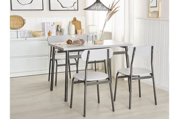 Matgrupp Lottum 110 cm Inkl 4 Stolar - Grå/Svart - Möbler - Bord & matgrupp - Matgrupp