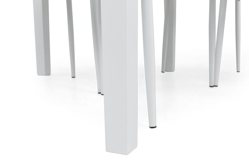 Matgrupp Lowisa Förlängningsbar 150 cm med 4 Fred Stol - Vit - Möbler - Bord & matgrupp - Matgrupp