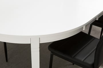 Matgrupp Lowisa Förlängningsbar 150 cm med 4 Fred Stol - Vit|Svart - Möbler - Bord & matgrupp - Matgrupp