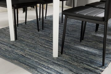 Matgrupp Lowisa Förlängningsbar 150 cm med 4 Fred Stol - Vit|Svart - Möbler - Bord & matgrupp - Matgrupp