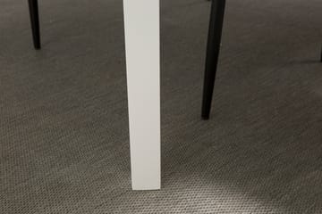 Matgrupp Lowisa Förlängningsbar 150 cm med 4 Fred Stol - Vit|Svart - Möbler - Bord & matgrupp - Matgrupp