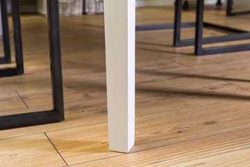 Matgrupp Lowisa Förlängningsbar 150 cm med 6 House Stol - Vit|Mörkbrun PU - Möbler - Bord & matgrupp - Matgrupp