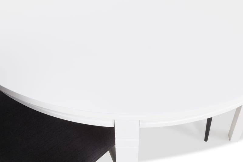Matgrupp Lowisa Förlängningsbar 150 cm med 6 Naira Stol - Vit|Svart - Möbler - Bord & matgrupp - Matgrupp