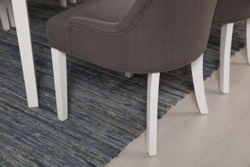 Matgrupp Lowisa Förlängningsbar 150 cm Oval + 6 Ophelia Stol - Grå|Vit - Möbler - Bord & matgrupp - Matgrupp