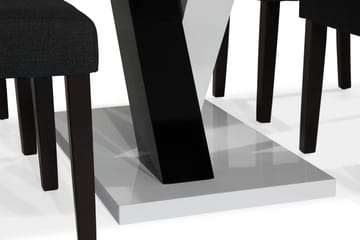 Matgrupp Mendoza 140 cm med 4 Leo Stol - Vit|Svart - Möbler - Bord & matgrupp - Matgrupp