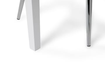 Matgrupp Montague 140 cm med 4 Naira Stol - Betonglook|Vit|Grå|Krom - Möbler - Bord & matgrupp - Matgrupp