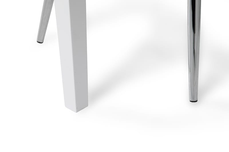 Matgrupp Montague 140 cm med 4 Naira Stol - Betonglook|Vit|Grå|Krom - Möbler - Bord & matgrupp - Matgrupp