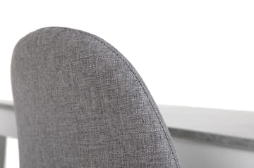 Matgrupp Montague 140 cm med 4 Naira Stol - Betonglook|Vit|Grå|Krom - Möbler - Bord & matgrupp - Matgrupp