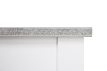 Matgrupp Montague 140 cm med 4 Naira Stol - Betonglook|Vit|Grå|Krom - Möbler - Bord & matgrupp - Matgrupp