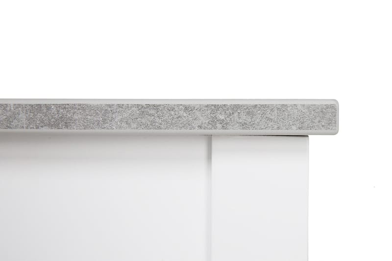 Matgrupp Montague 140 cm med 4 Naira Stol - Betonglook|Vit|Grå|Krom - Möbler - Bord & matgrupp - Matgrupp