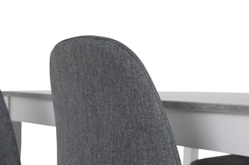 Matgrupp Montague 140 cm med 4 Naira Stol - Betonglook|Vit|Grå|Svart - Möbler - Bord & matgrupp - Matgrupp