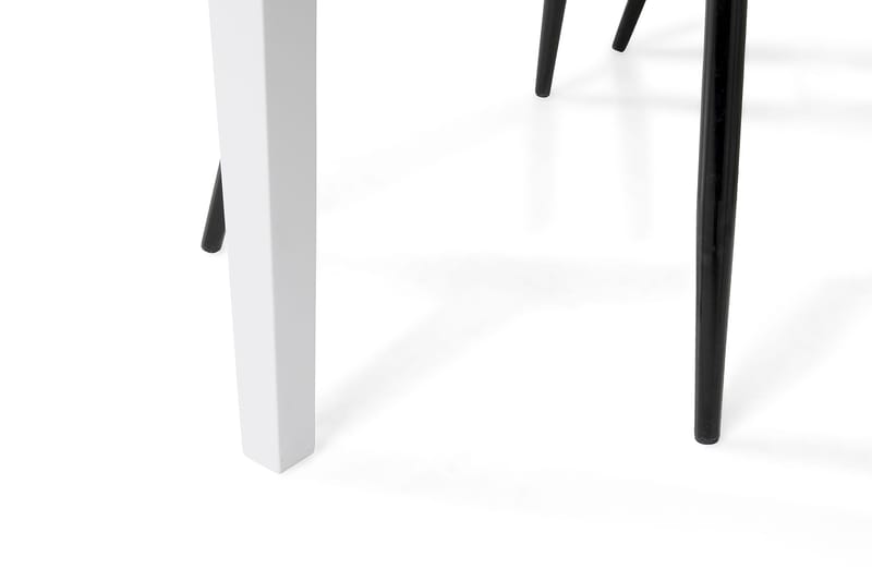 Matgrupp Montague 140 cm med 4 Naira Stol - Betonglook|Vit|Grå|Svart - Möbler - Bord & matgrupp - Matgrupp