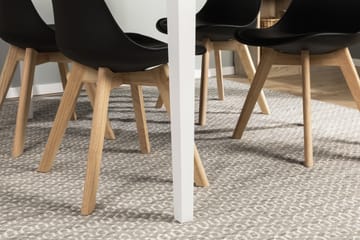 Matgrupp Montague 140 cm med 4 Stil Stol - Betonglook|Vit|Svart|Trä - Möbler - Bord & matgrupp - Matgrupp