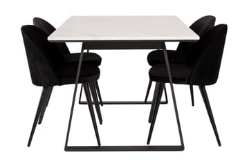 Matgrupp Netanya med 4 Chantor Köksstol Sammet - Möbler - Bord & matgrupp - Matgrupp
